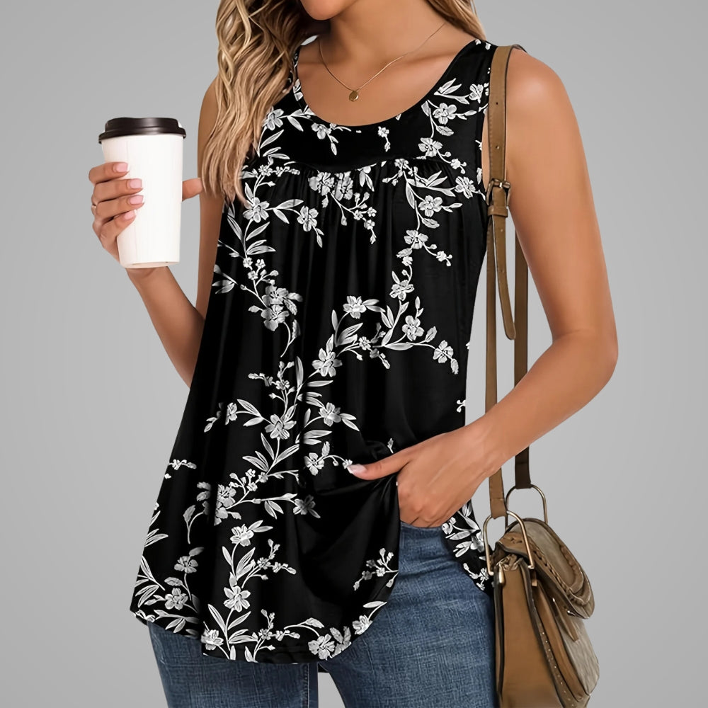 Liva™ | Blomstret Top | 50% Rabat