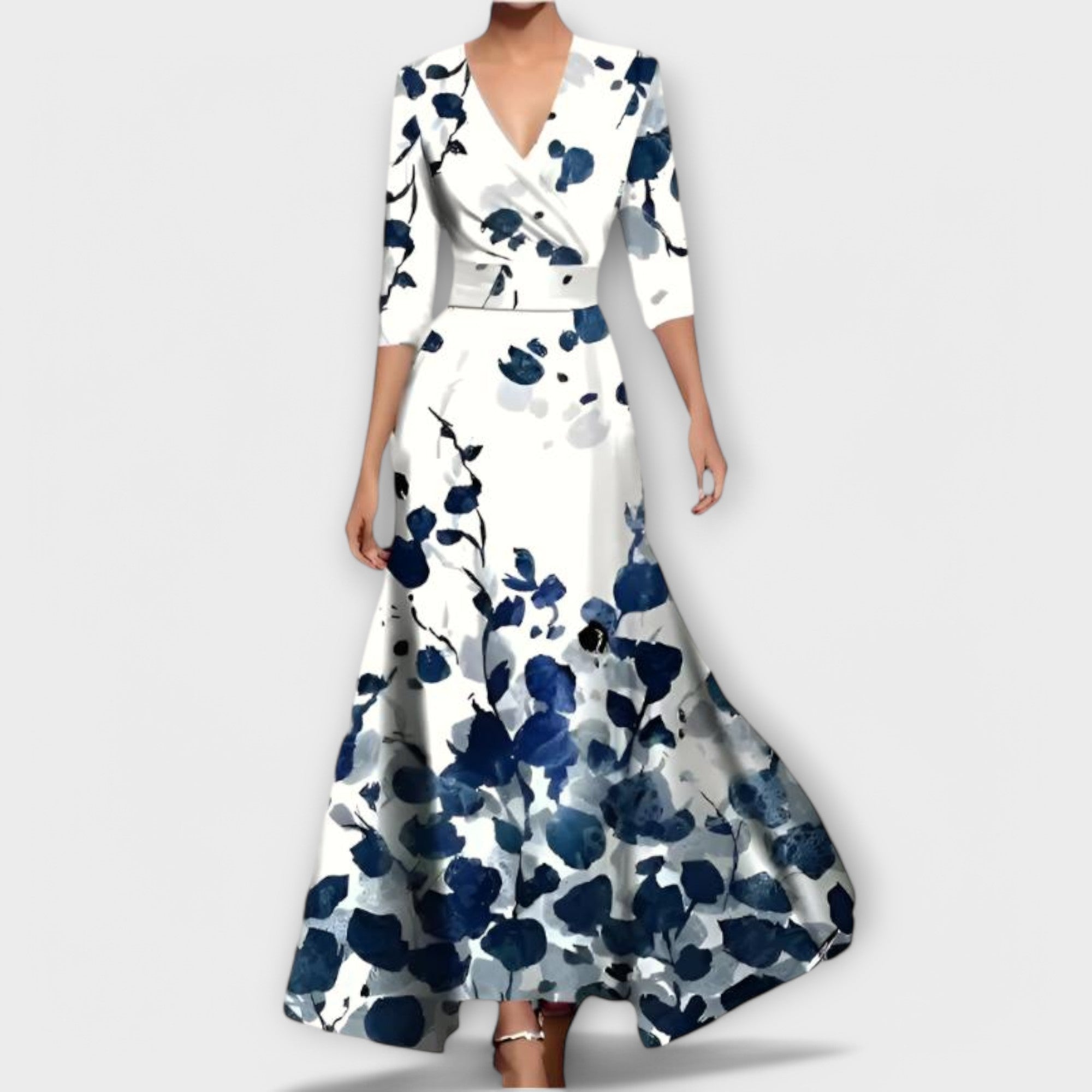 Charlotte - Elegant Ærmer Design Kjole til Damer