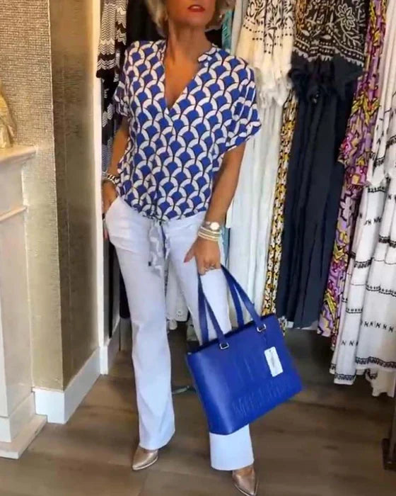 Leontine™ | Let Sommerbluse – Elegance & Komfort