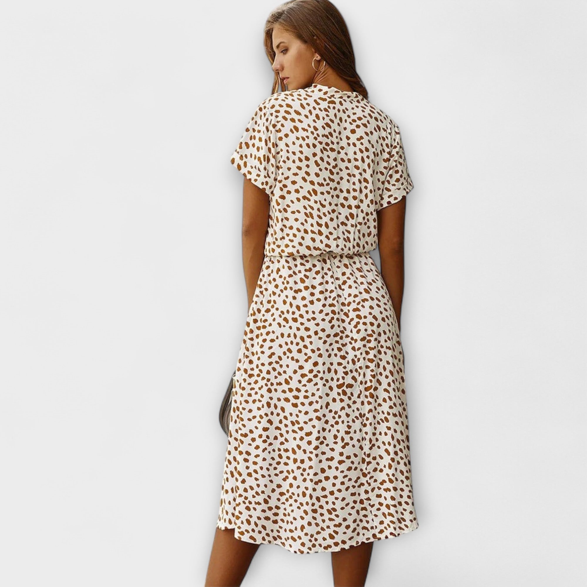 Florine - Midi Kjole med Elegant Pasform